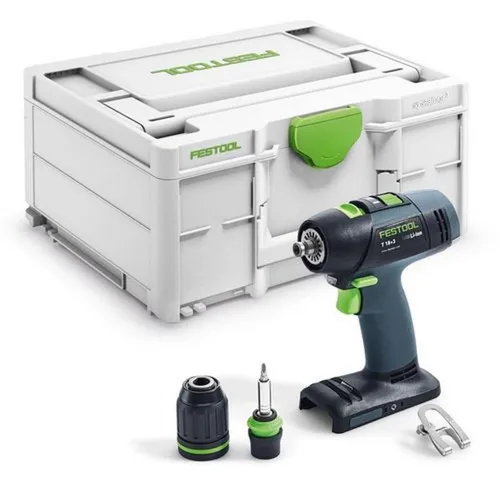 Festool Akku-Bohrschrauber T 18+3-Basic - 576448 - Akkuschrauber T 18+3-Basic von Festool, leistungsstark und kompakt für präzises Arbeiten in jedem Material.