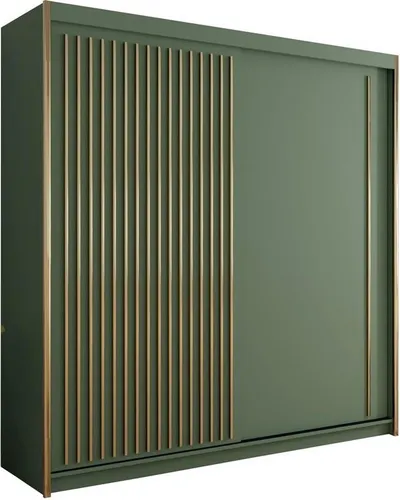 BETTSO Kleiderschrank mit Schiebetüren in grün von Bettso