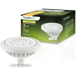 LUMILED LED-Leuchtmittel ES111 GU10 Fassung Spot Strahler 230V 10W (Entspricht Halogen 75 Watt) Warmweiß 3000K 38° Abstrahlwinkel weiß 1055 Lm R...