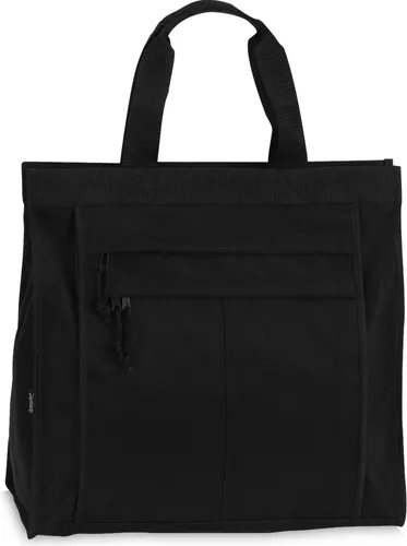 Umhängetasche Schwarz Damen Schultertasche Handtasche Shopper Bag Reißverschluss Innen- & Außenfächer