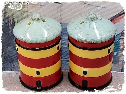 Salz & Pfeffer-Streuer Leuchtturm Pilsum je ca. Ø 5 x 8 cm Keramik