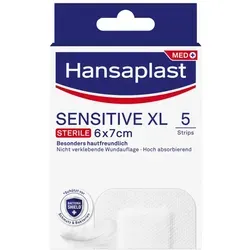 Hansaplast Steriler Wundverband XL 6x7 cm - Pflaster für mittlere bis große Wunden, hautfreundlich und atmungsaktiv, mit extragroßer Wundauflage für hohen Tragekomfort und schmerzloses Entfernen.