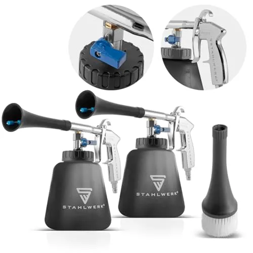 STAHLWERK Druckluft-Reinigungspistole RP-90 ST mit Tornado-Effekt - Druckluftpistole für effektives Reinigen von Kfz-Innenräumen. Mit Tornado-Effekt für müheloses Entfernen von hartnäckigem Schmutz und ergonomischer Bauform für komfortables Arbeiten.