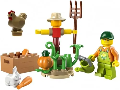 LEGO 30590: Bauernhof Garten und Vogelscheuche und braunes Huhn