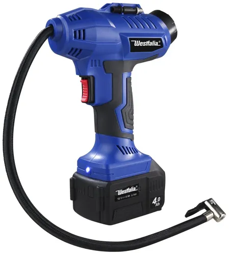 Kabellose 18V Luftpumpe ADLP18 - Praktische und tragbare Luftpumpe für vielseitigen Einsatz. Mit 12 l/min Durchflussrate und 11 bar maximalem Druck ideal für Sportartikel und mehr.