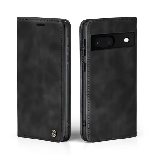 Handy Hülle für Google Pixel 8 Klapp Magnet Smartphone Cover Case Schwarz