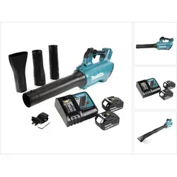 Makita DUB 184 RG Akku Gebläse 18 V Brushless - Laubgeräte mit 18 V Akkuantrieb, inklusive 2x 6,0 Ah Akkus und Ladegerät für kabellosen Einsatz und hohe Leistung.