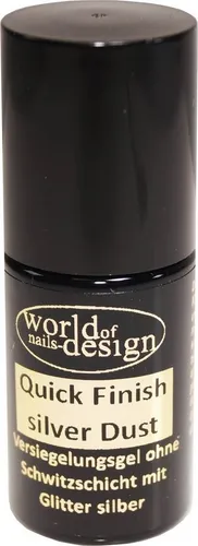 World of Nails-Design UV-Nagellack LED/UV Quick Finish Versiegelungsgel ohne Schwitzschicht Pinselflasche, ohne Schwitzschicht