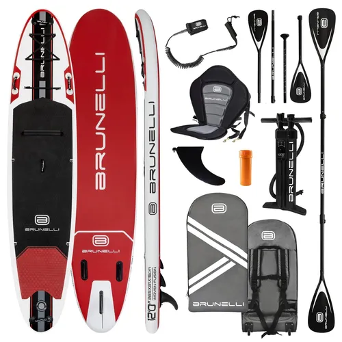 BRUNELLI 12.0 Woven X Fusion Double Layer iSUP Board - Hochwertiges aufblasbares SUP-Board für Wassersport, mit robuster Doppelschicht-Technologie für Stabilität und Langlebigkeit. Ideal für Anfänger und Fortgeschrittene.
