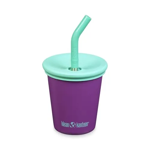 Klean Kanteen Kid's Kanteen Steel Cup Straw Lid 296 ml