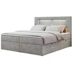 Boxspringbett 120x200 mit LED Kopfteil in gold von Möbel Kraft