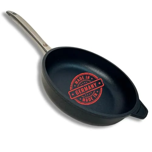 TLESS® Premium Bratpfanne Ø 24 cm - Made in Germany - Pfanne für Induktion mit IronProtection Technologie, spülmaschinenfest und ideal für gesundes Kochen ohne zusätzliches Öl.