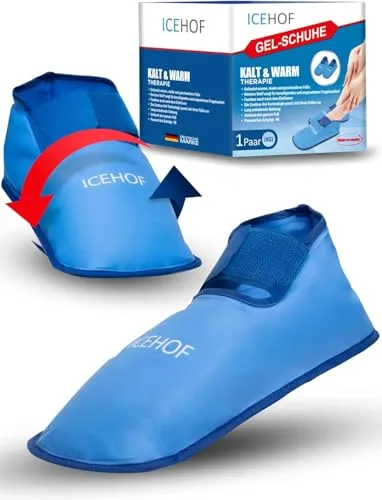 ICEHOF Kühlsocken – Kühl-Schuhe mit Gel Kältetherapie für Schmerzlinderung