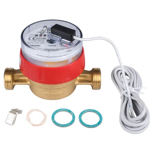 Warmwasserzähler Q3 = 2,5 / 3/4 AG / BL 110 Impuls 1 Liter 2025 - Thermostate: Präziser Warmwasserzähler mit AMR-Fernauslesetechnologie, ideal für effiziente Verbrauchskontrolle bei Temperaturen bis 90°C.