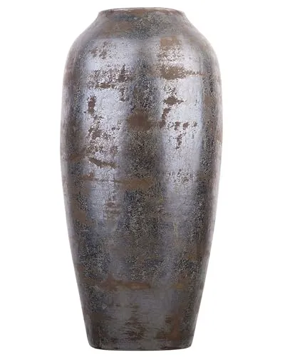 Dekovase LORCA Keramik 48 cm Dunkelgrau in grau von Beliani