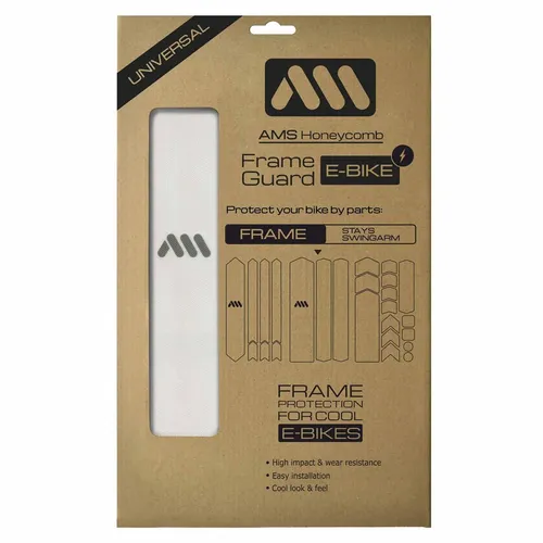 All Mountain Style E-bike Rahmenschutz Durchsichtig, One Size - Sonstiges Fahrradzubehör, bietet umfassenden Schutz für E-Bikes mit passgenauer Montage und extrem strapazierfähigen Materialien, um Kratzer und Beschädigungen effektiv zu verhindern.