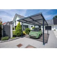 Carport Premium Anthrazit PC Stegplatte bronze 309,4 cm x 562 cm