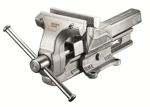 HEUER Schraubstock 160 mm – Auswechselbare Backen für maximale Flexibilität - Robuster Schraubstock mit verzinkter Oberfläche, ideal für Werkstatt und Industrie. Auswechselbare Spannbacken ermöglichen vielseitige Anwendungen. Hohe Präzision durch gehärtete Backen für lange Lebensdauer.