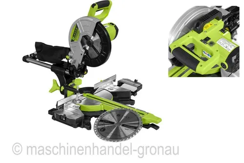 Zuggehrungs- und Ablängsäge ZI-KGS255DS - 2 Geschwindigkeiten, 255mm Schnittdurchmesser, ideal für Holz, Kunststoff, Aluminium und Kupfer