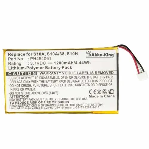 Akku-King Akku kompatibel mit Philips PH454061 - Li-Polymer 1200mAh - für Philips S10A, S10A/38, S10H