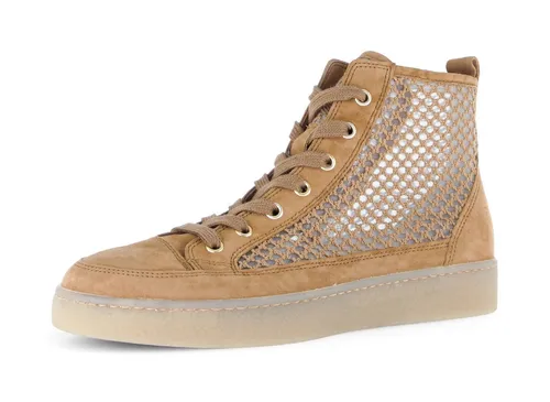 Gabor Plateausneaker, Schnürschuh, Freizeitschuh, High-Top-Sneaker mit modischer Stickerei