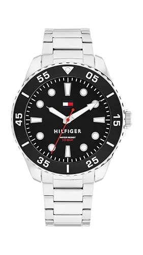 Tommy Hilfiger Herren Uhr 1792203 - Armbanduhren für Herren mit minimalistischer Eleganz und robustem Edelstahlarmband, ideal für den aktiven Mann, der Stil und Funktionalität schätzt.