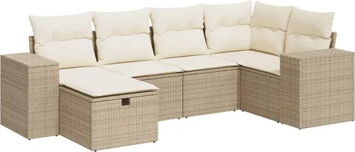vidaXL 6-TLG. Garten-Sofagarnitur