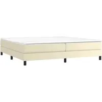 vidaXL Polsterbett 200x200cm aus Kunstleder, Creme von vidaXL