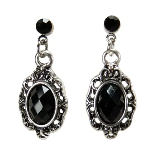 Alpenflüstern Trachten-Ohrstecker Trachtenstein in schwarz von Alpenflüstern