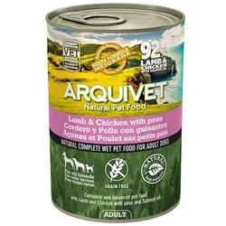 Arquivet Nassfutter Für Hunde Mit Lamm Und Huhn 400 G