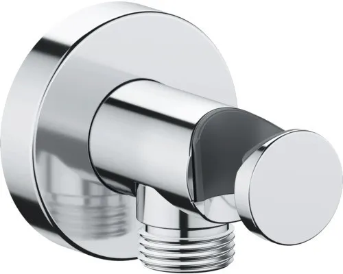 Duravit Universal Wandanschlussbogen mit Brausehalterung - Duscharmaturen mit universeller Passform (G ½) für einfache Montage und hohe Stabilität. Langlebige Chromoberfläche und Rückflussverhinderer für optimale Nutzung.