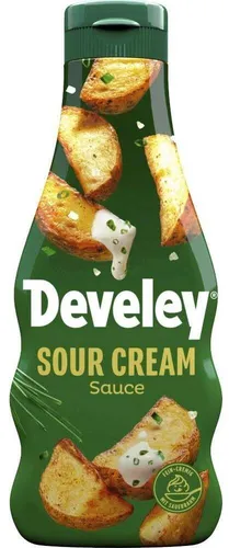 Develey Sour Cream Sauce mit Schnittlauch - 250 ml - Genießen Sie die cremige Develey Sour Cream Sauce mit Schnittlauch, ideal für Dips und als Verfeinerung für Ihre Gerichte.