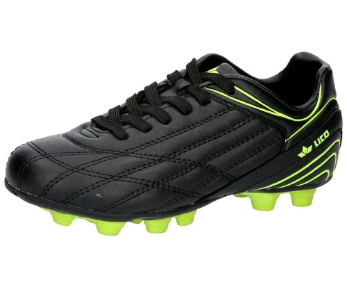 Lico Fußballschuhe Soccer Champ, Gr. 31, schwarz - Hochwertige Fußballschuhe mit rutschfester Gummilaufsohle und optimaler Passform durch Schnürung. Ideal für junge Talente auf dem Spielfeld!