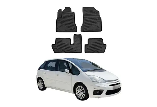 OMAC Auto-Fußmatten für Citroen C4 Picasso 2006-2013 - Automatten mit perfekter Passform, wasserdicht und rutschfest für maximale Sicherheit. Leicht zu reinigen und geruchlos – ideal für den Schutz Ihres Fahrzeuginnenraums.
