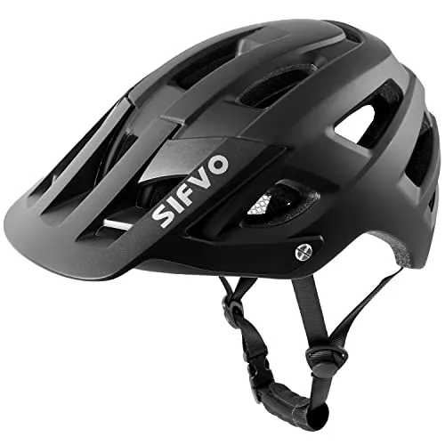 Fahrradhelm Herren und Damen, SIFVO MTB Helm Fahrradhelm mit Visier, Fahrrad Helm Mountainbike Helm Rennrad Helm Leicht & Einstellbar M/L (54-62cm)