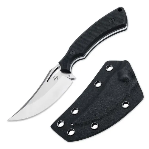 BÖKER PLUS® Tavros - Feststehendes EDC Messer mit 7 cm Klinge - Klappmesser mit D2 Klinge und G10 Griff, lebenslange Garantie und 42a konform für den täglichen Gebrauch. Ideal für Outdoor-Aktivitäten und als Geschenk.