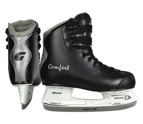 Graf Comfort Senior Schlittschuhe Größe 43 - Unisex Freizeitskates für Senioren, ideal für Eislaufen und Freizeitaktivitäten. Bieten Komfort und Stabilität für ein sicheres Fahrerlebnis.