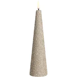 Produktbild Uyuni LED Cone Candle 21,5 cm Champagne Glitter