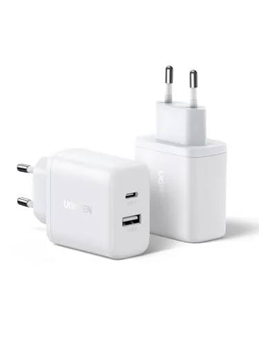 UGREEN USB C Ladegerät 2-Pack iPhone Schnellladegerät 2 Ports Netzteil PD 20W USB-C Adapter USB Stecker für iPhone 17, Air, 17 Pro Max, 16, 15, 14, 13, 12, iPad, Galaxy S24, S23, Pixel 9