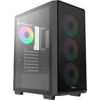 Gamma C60 ARGB Tower-Gehäuse schwarz mit Tempered Glass