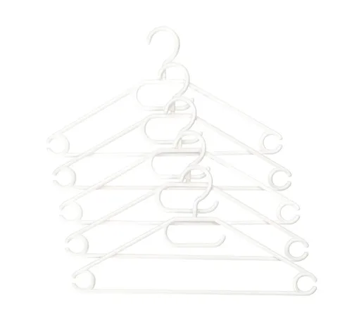 TrendLine Kleiderbügel mit Steg 5 Stück weiß