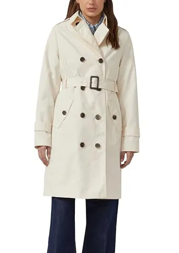 s.Oliver Wasserabweisender Trenchcoat im Slim Fit - Stylischer Slim Fit Trenchcoat aus hochwertiger Webware, ideal für Outdoor-Aktivitäten. Mit praktischem Textilgürtel und zahlreichen Taschen bietet er Funktionalität und Komfort.