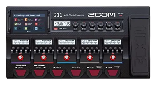 Zoom G 11 B-Stock - Multieffektprozessor für Gitarre - Multieffektgerät mit einzigartigen Amp-Modeling-Kombinationen und 70 integrierten IR-Emulationen; ideal für kreative Musiker und Live-Performances.