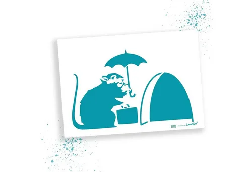 LaserCad Motivschablone BANKSY Streetart für Graffiti, Airbrush, Deko