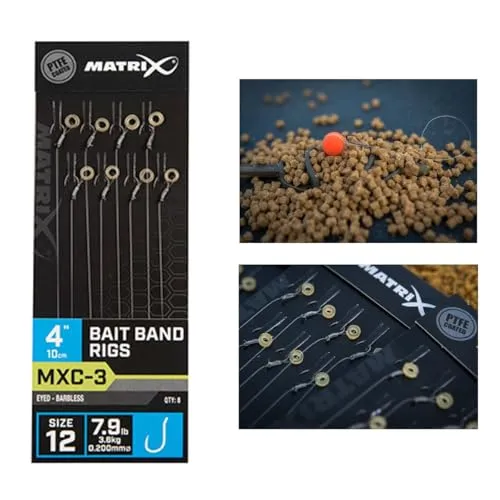 Matrix Barbless Vorfach MXC-3 Bait Band 10cm x8