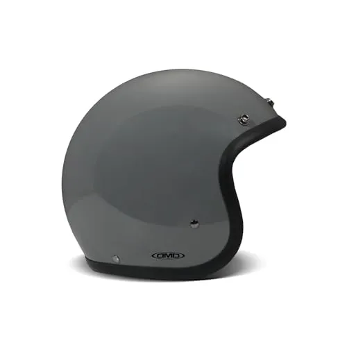 DMD Retro Crayon Grey Open Face Helm Jethelm Motorradhelm ECE22.06, XXL