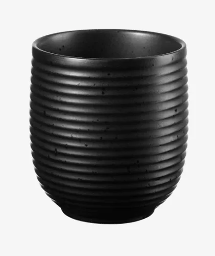 Porzellanbecher ohne Henkel Cup Japandi schwarz 0,2 L ASA