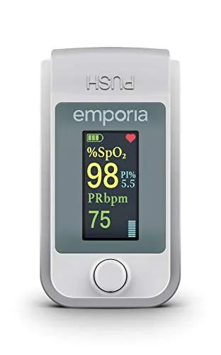 Emporia FINGERCLIP PULSOXIMETER mit OLED-Farbdisplay, PULS-OX1-W