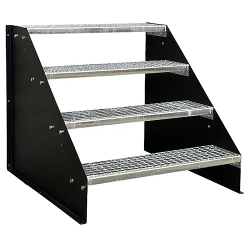 Stufen Standtreppe Modell 1 freistehend Schwarz in schwarz von SRM Design