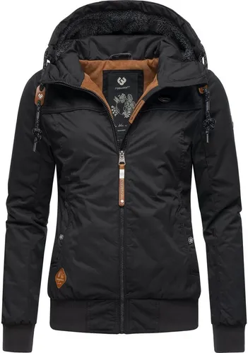 RAGWEAR Jotty Winter Damen Winterjacke, Größe XL, schwarz - Funktionsjacke mit abnehmbarer Kapuze, 100% vegan, wasserdicht und winddicht, ideal für die kalte Jahreszeit - bequem und stylisch.
